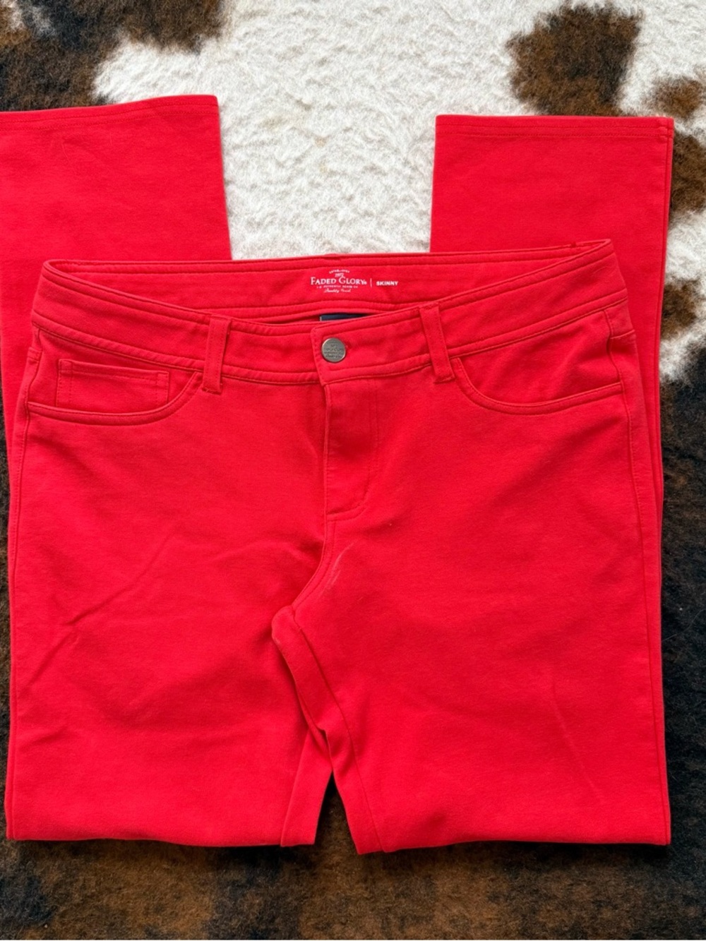 Faded Glory Bright Red Women's Skinny Jeans